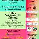 Flyer for the UC Davis Family Resource Fair