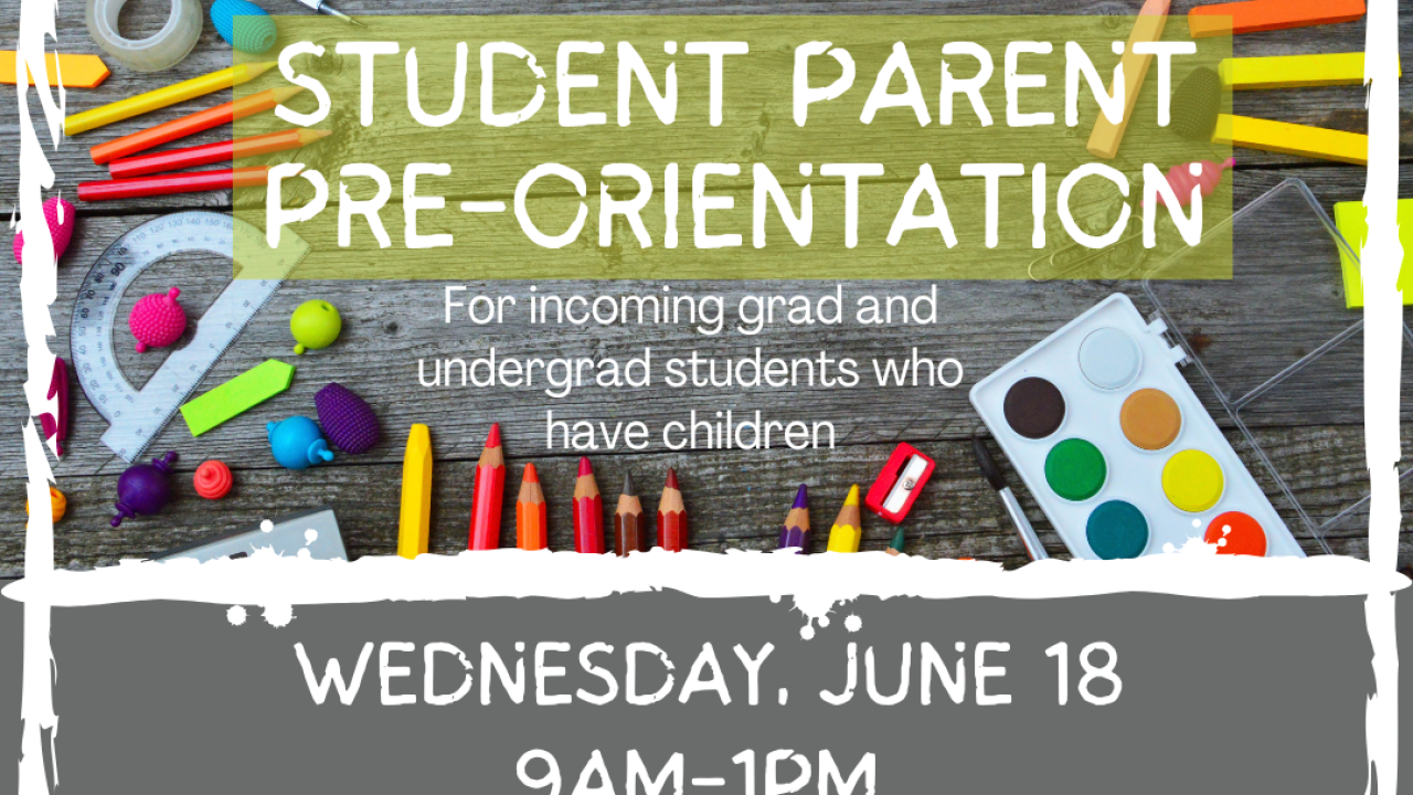 Flyer for Student Parent Pre-Orientation