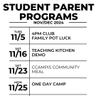 Student Parent Events November/December 2024