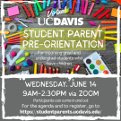 Flyer for Student Parent Pre-Orientation